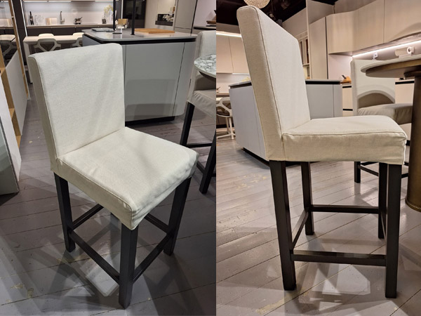 3 Sgabelli eleganti completamente sfoderabili